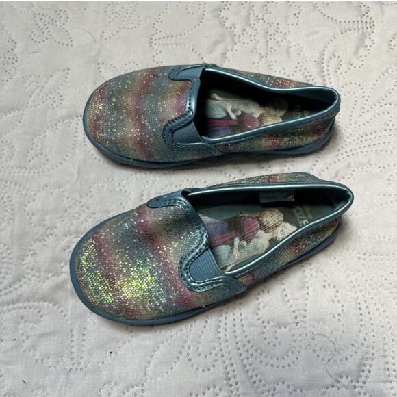 Disney Frozen Slip On Sparkle Shoes Size 7.5 - Picture 3 of 14